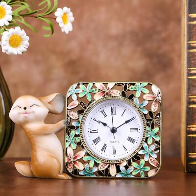 Rustikaler Wecker, batteriebetrieben, Handwerk, kleine Tischuhren