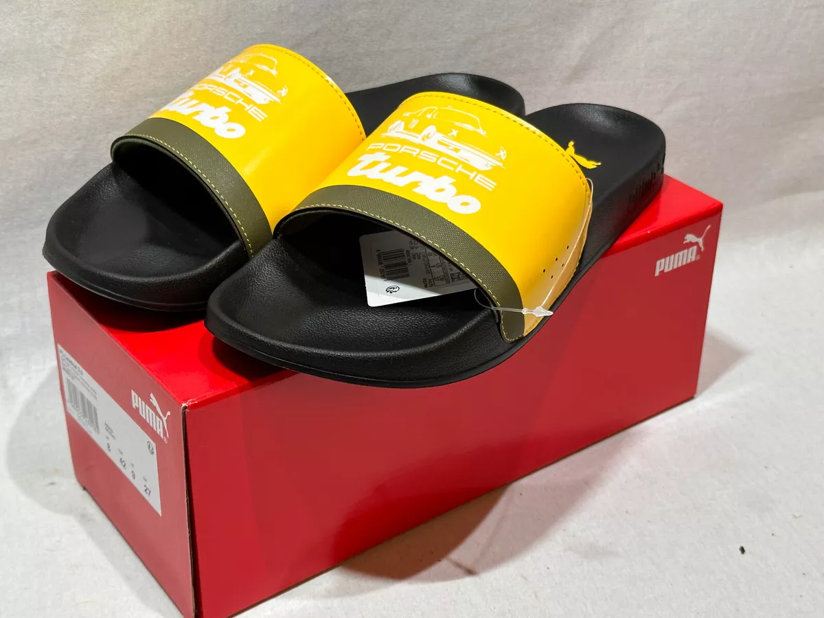 Puma Leadcat 2.0 Porsche 911 Turbo Yellow Sandal Bath Slippers Unisex 307017 01