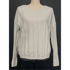 Pink Republic Fuzzy Crewneck Sweater White Juniors Size L