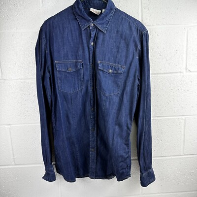 H.E. Jeans Shirt By Mango Men, Size L