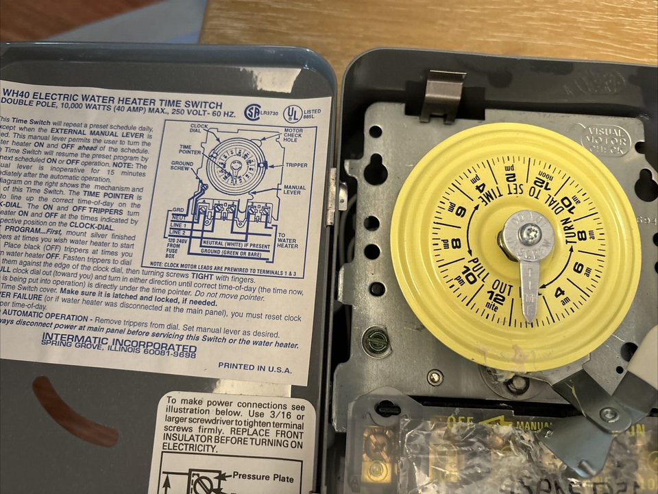 Intermatic The Little Gray Box WH40 Electric Water Heater Timer 10000
