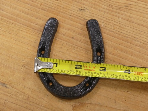 20 CAST IRON SMALL HORSESHOE 3" x 3 1/2" Horse Nick Nack LOT OF 20 BLACK COLOR - Picture 7 of 9
