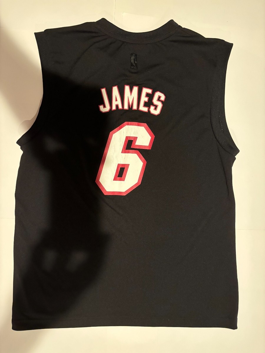希少！NBA アディダス レブロンジェームズ　Miami Heat 6 NBA LEBRON JAMES MIAMI HEAT #6 ADIDAS BLACK MEN'S JERSEY | eBay