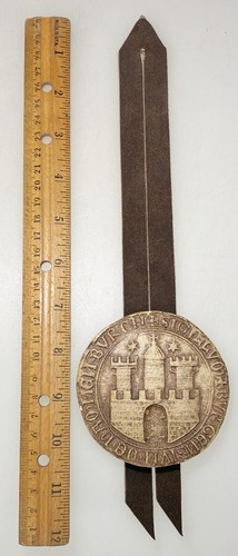 German Castle Handcast of 1451 Historical Original Seal Medieval - Picture 6 of 6