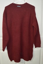 Pretty Garden Womens Sweater Dress Medium Burgundy