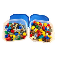 Lego Bulk Mixed Pieces Building Lot 1 Pound Storage Boxes