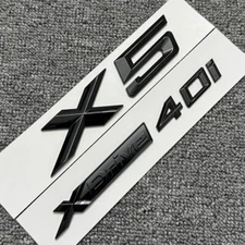 Gloss Black X5 xDrive 40i Trunk Tailgate Badge Emblem For BMW G05 Number Letters