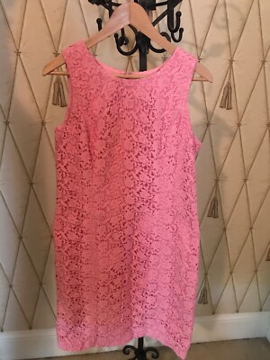 Talbots Pink Lace Sleeveless Shift Dress - 12P | eBay Talbots Pink Lace Sleeveless Shift Dress - 12P | eBay