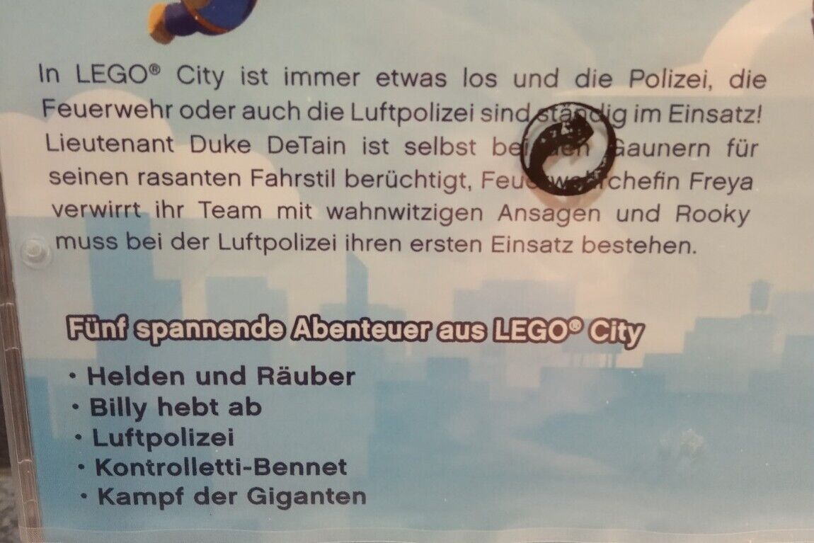 Lego City Abenteuer Nr. 1 CD Kinder Hörspiel 5 Folgen 2019 Polizei Helden OVP