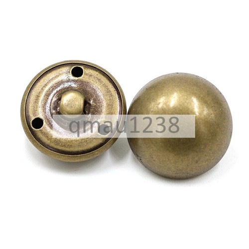 RETRO COPPER 15MM-25MM METAL SHANK BUTTONS ROUND COAT BAG TAILOR SEWING CRAFTS - Picture 7 of 17