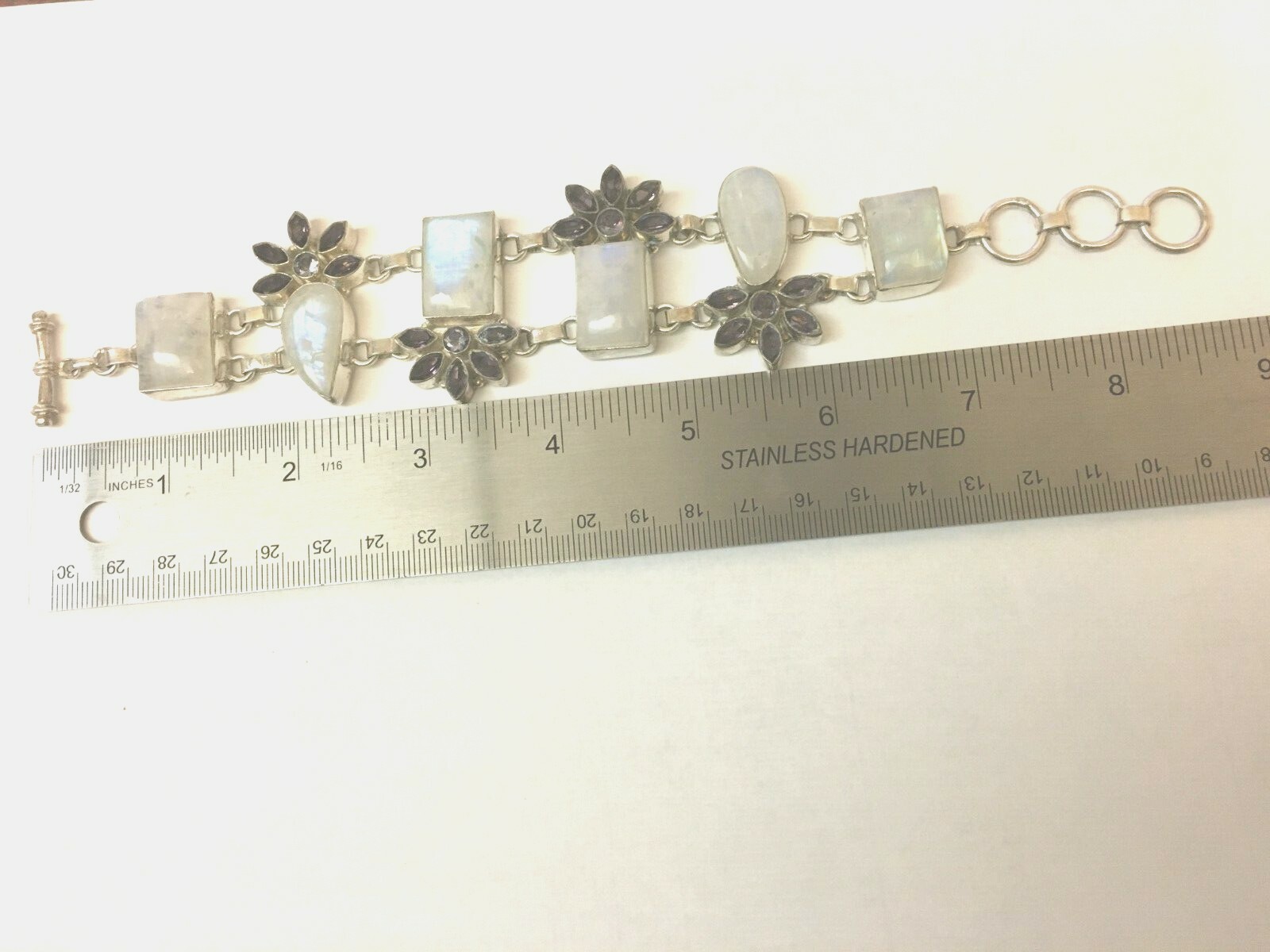 HANDMADE:GENUINE MULTI-SHAPE AMETHYST-MOONSTONE G… - image 7