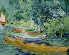 Hand-painted Oil Painting Vincent van Gogh Bank of the Oise at Auvers