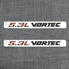 For 5.3L VORTEC Emblem Badge Chrome -2Pc