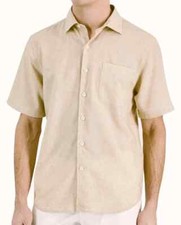Tommy Bahama Men's Sand Desert Short-Sleeve Shirt - Khaki, XL