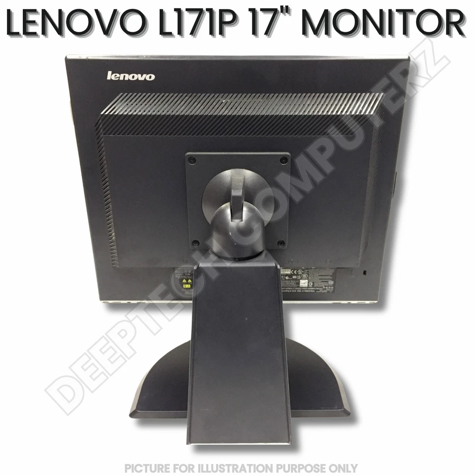 Lenovo L171P 17" LCD Monitor DVI-D VGA With & Without Stand - Image 4 of 4