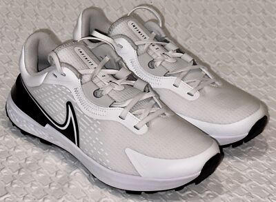 NIKE React Infinity Pro 2 White Black Grey Golf Cleats Shoes Mens Sz 9 9.5 10.5