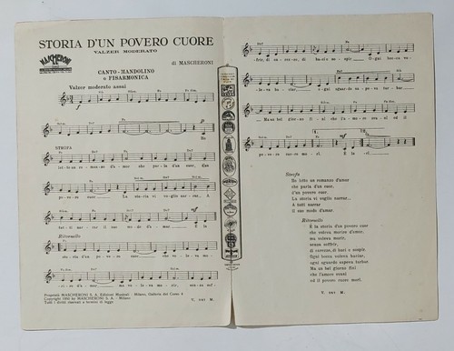 29981 SPARTITO MUSICALE 34/ - Storia d'un povero cuore (Valzer moderato) - 1950 - Imagen 3 de 5
