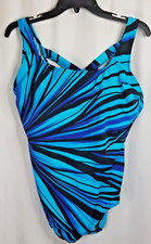 Women's Swimsuit Longevity Waves One-Piece Figure Flattering Design Size 16