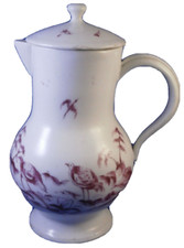 Ancien 18tC Tournai Porcelaine Scenic à Couvercle Théière Porzellan Kanne Belge