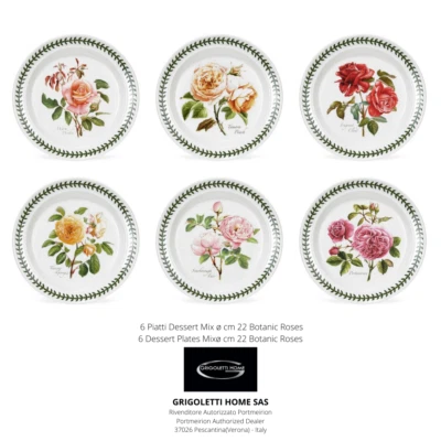 Portmeirion - Botanic Roses - Set 6 Vaisselle Fruit / Dessert - Revendeur - Photo 1/4