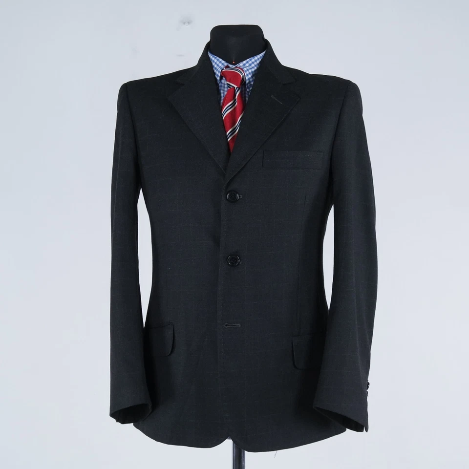 Mens Check Blazer 38R UK Size NICK BOLERO Italia Grey Wool Sport Coat Jacket - Image 4 of 4