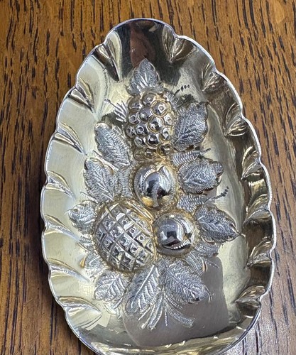 Fabulous set of sterling silver & mother of pearl jam preserve spoons Birm 1894 - Picture 11 of 19