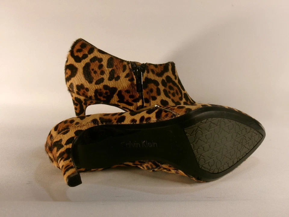 Calvin Klein *Jeanna* Leopard Print Pony hair ankle Boots size Eur 36 - image 3 of 4