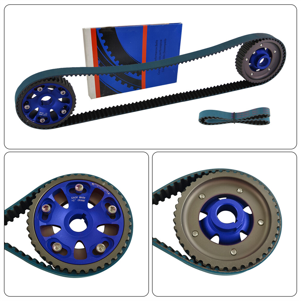 Adjustable Cam Gears + Timing Belt For 9301 Honda Prelude H22 H22A4