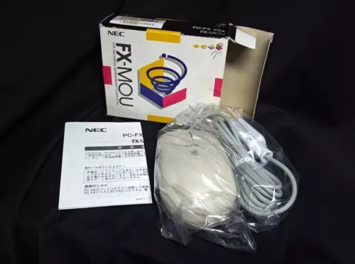 NEC PC-FX Mouse FX-MOU 1995 Retro Game Console Accessories Gray White Unused JP