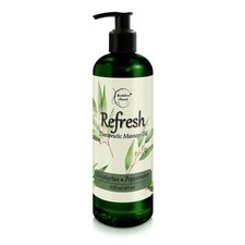Refresh Massage Oil with Eucalyptus  Peppermint Essential Oils 16 fl oz
