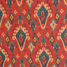 ILIV Boho Rouge Ikat Fabric Cotton Blend Ethnic Upholstery Curtains Per metre