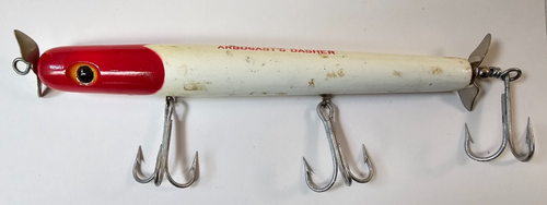 VTG Fred Arbogast 2300R Dasher Lure Red Head White Box & Catalog – 8" Saltwater - Picture 4 of 18