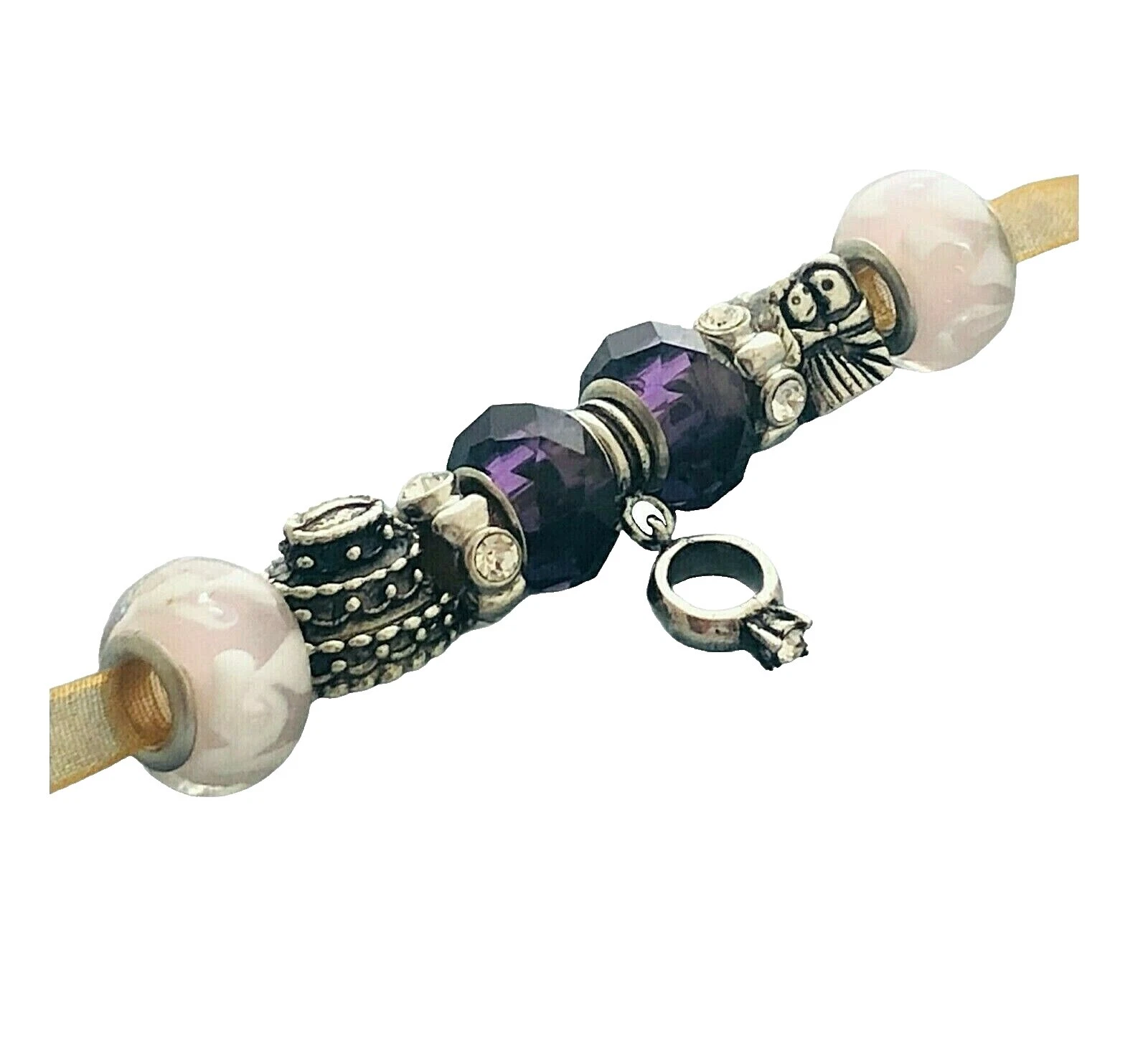 Glass Rondelle Metallic Jewelry Making Beads