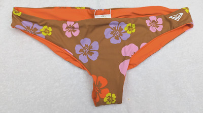 NWOT Roxy sz L Cheeky Bikini Surf Kind Kate floral print swim 1579