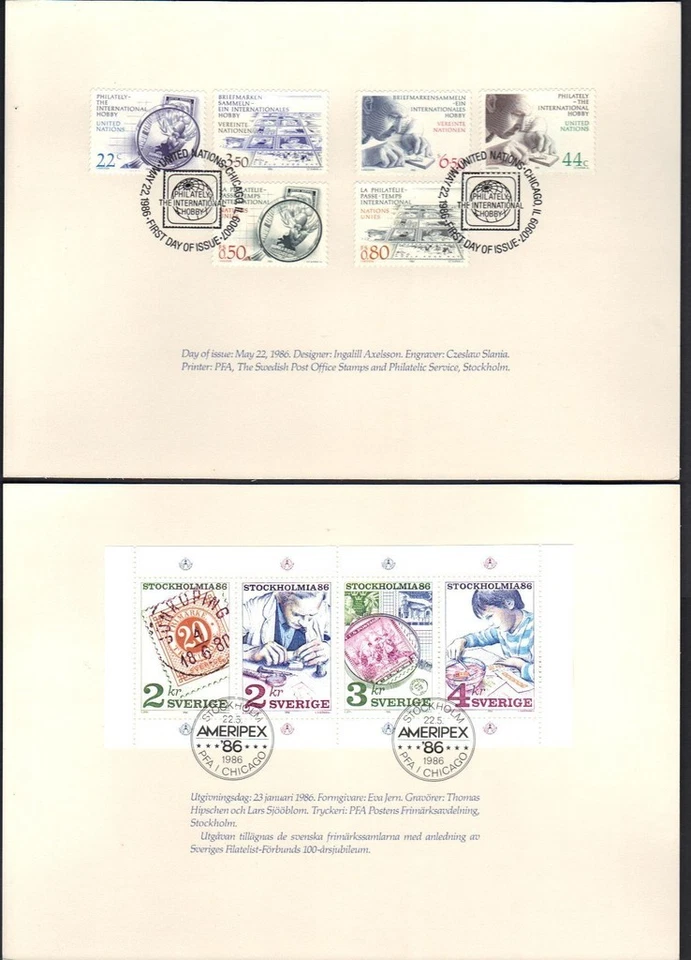 SWEDEN 1980-86 TEN FDC's STAMPS & BOOKLETS ON COVERS POST CARDS WITH BROCHURE - Image 3 of 4