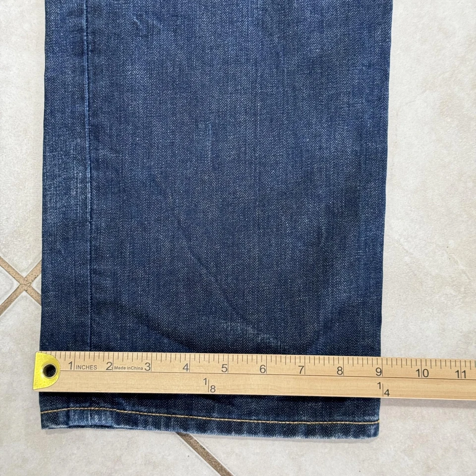 Pantalones de mezclilla Rugby Ralph Lauren para hombre 33x32 Universidad relajados botón mosca desgastados Foto 4 de 4