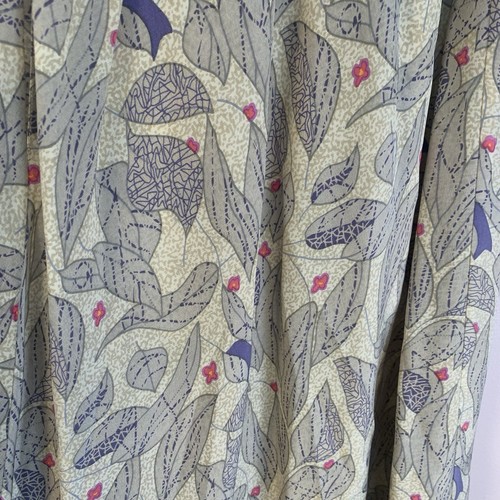 Maxi Falda Sigrid Olsen Secrets De Colección 100% Estampado Hoja de Seda Línea A Multi 6 - Imagen 6 de 10