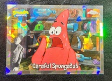 2025 SpongeBob Topps Chrome Careful SpongeBob Night Shift SP /25 RARE SHARP #95