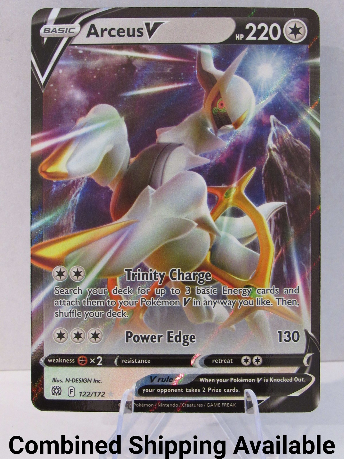 Arceus V 122/172 SWSH09: Brilliant Stars NM Full Art English 16332
