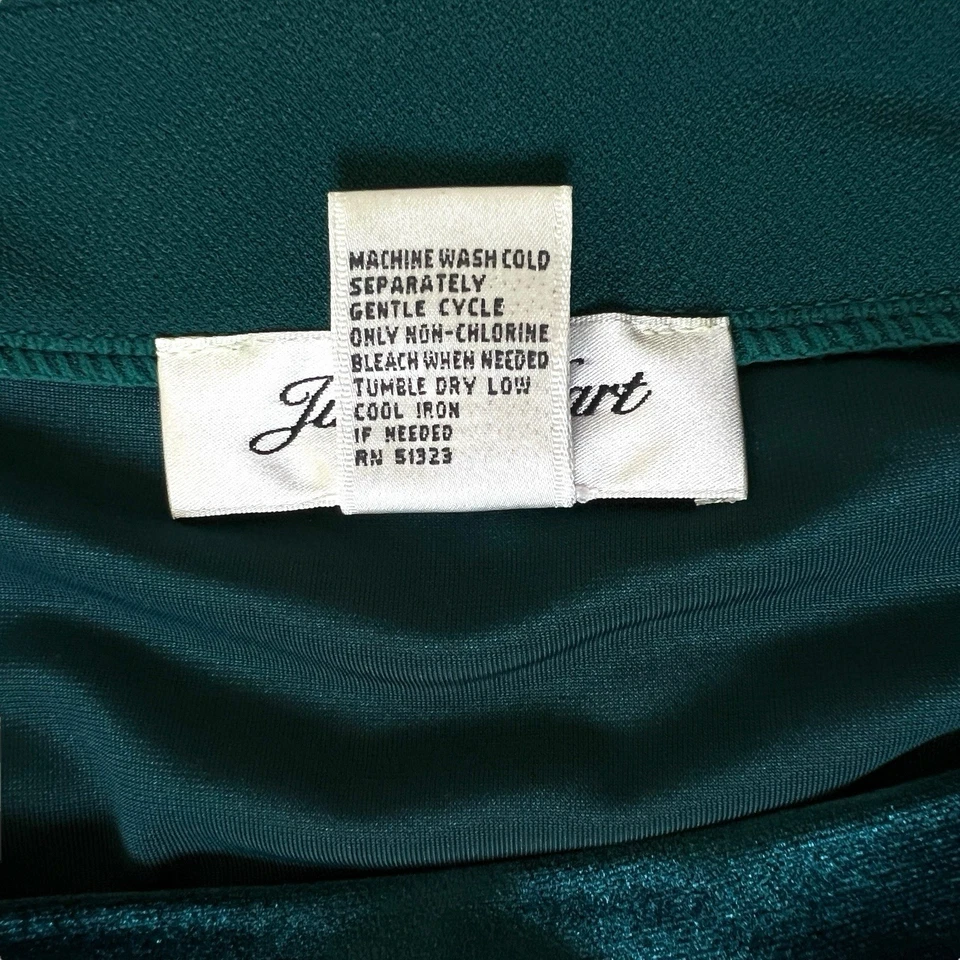 Falda Judith Hart Midi Talla Grande Poliéster Terciopelo Pull On Verde Azulado Suave Fluido Foto 4 de 4