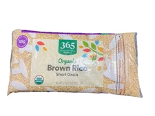 Organic Brown Rice Short Grain 32oz Pack of 2 Whole Foods Market EXP 10/2025