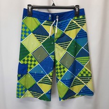 OP Ocean Pacific Boys Youth XL 14-16 Board Shorts Swim Trunks Geometric Beach