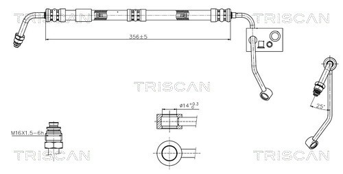 Hydraulikschlauch Servoleitung - Triscan 8516 11033-image