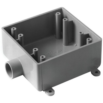 Carlon E9802DR Electrical Junction Box, 2-Gang, PVC