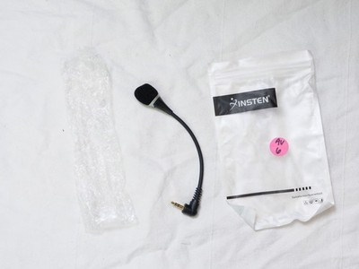 Unused / New Insten 3.5mm Mini Flexible Microphone for PC / Laptop / Radio