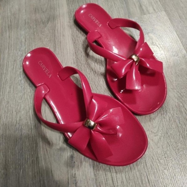 Women Carvela Flip Flops Pink 37.5