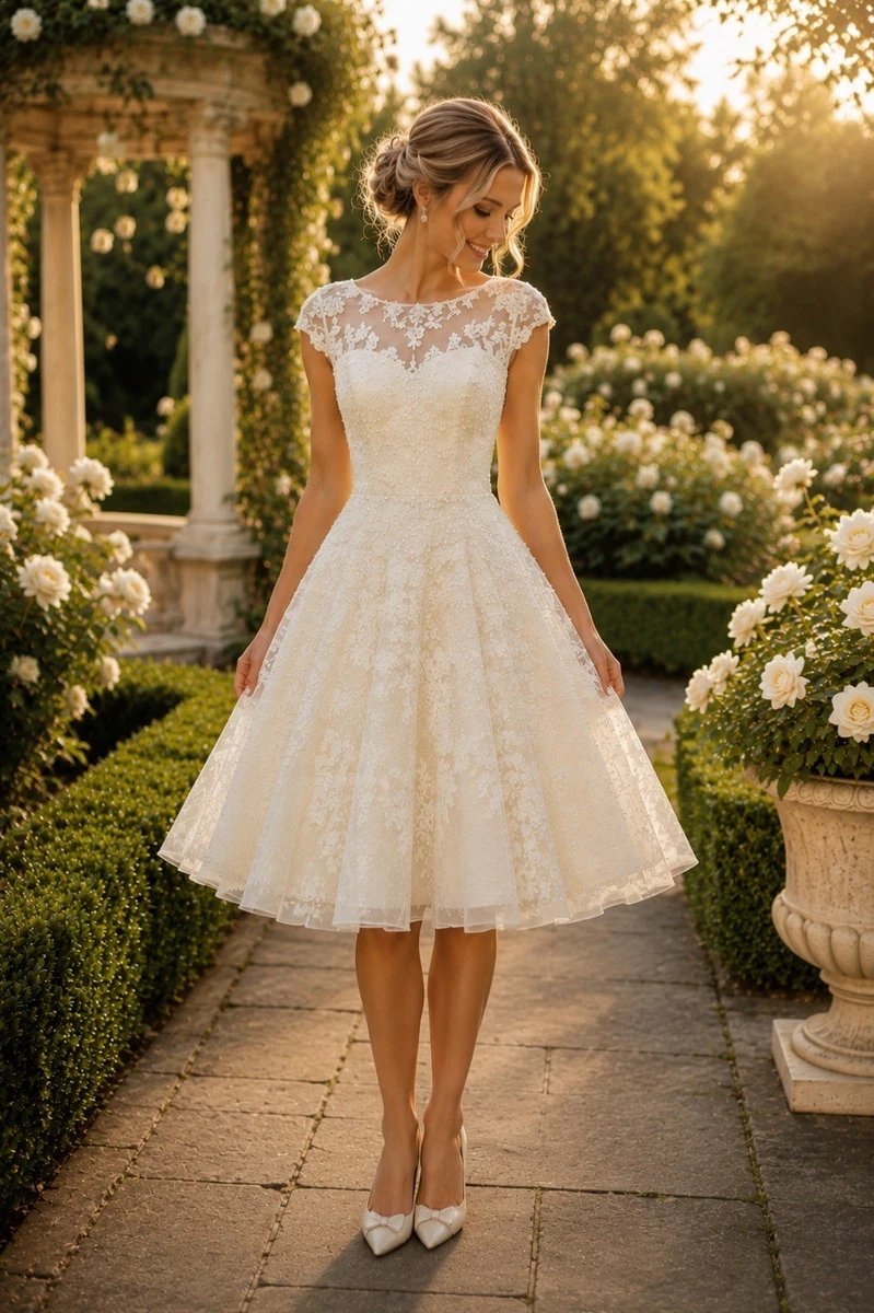 oleg cassini tank lace wedding dress with beading Oleg Cassini Allover Beaded Tank A-Line Wedding Dress White (4)