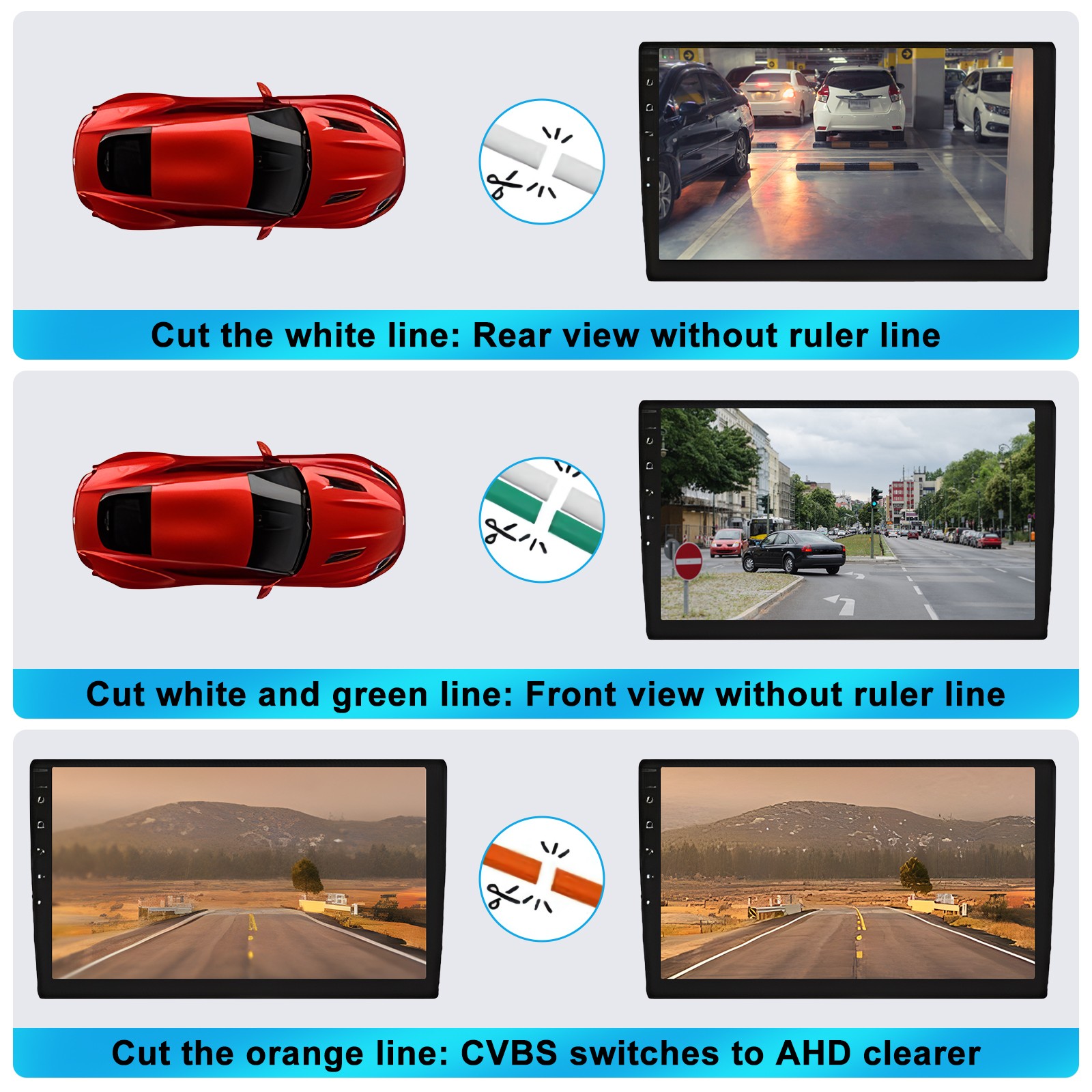 Backup Camera Car SUV Reverse Rear View Camera Waterproof CVBS Night ...