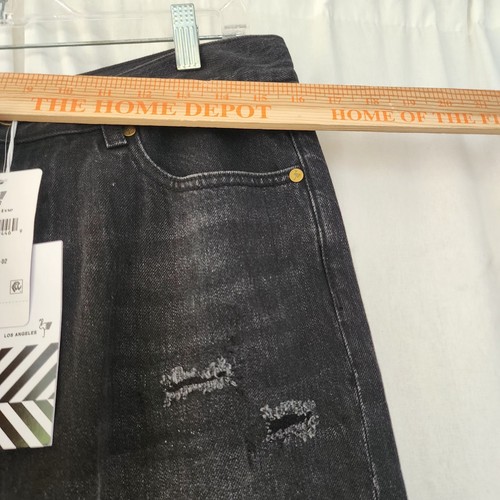 NWT Free People X Sandrine Rose Wide Leg Curve Jean Black baggy size 30 charbon - Picture 3 of 12