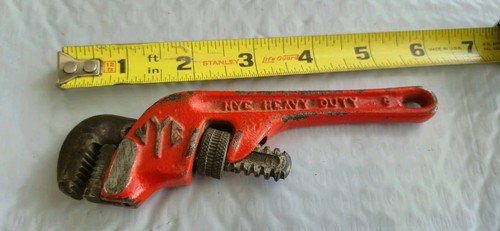 NYE Tool Heavy Duty Offset Pipe Wrench, 6", 3/4÷ Capacity, Steel Vintage! RARE!